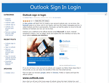 Tablet Screenshot of outlooksigninlogin.com